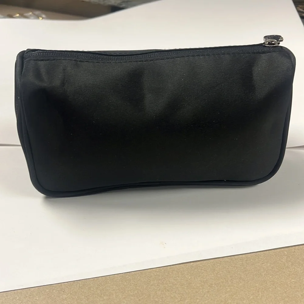 Salvatore Ferragamo Black Cosmetics Clutch Pouch
